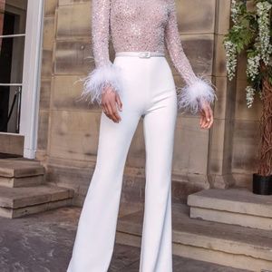 Nadine Merabi Amelia White Jumpsuit